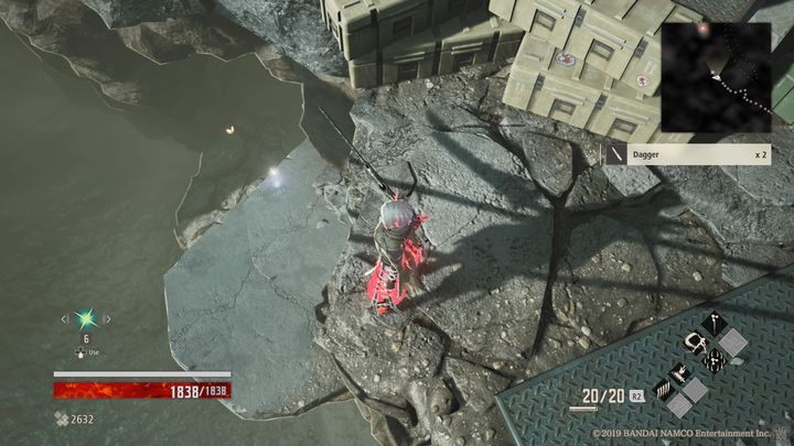 Zeskocz niżej, przejdź przez grotę, w której znajduje się przeciwnik - Research Facility Area | Solucja Code Vein - Code Vein - poradnik do gry