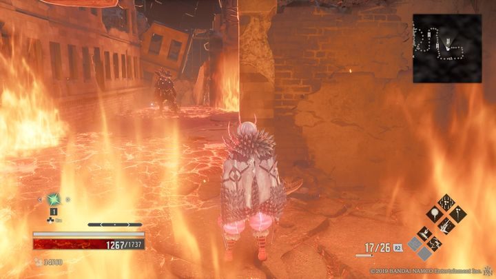 Tam pokonaj dwóch przeciwników widocznych na zdjęciu, podnieś Awake MJ212 - City of Falling Flame | Solucja Code Vein - Code Vein - poradnik do gry