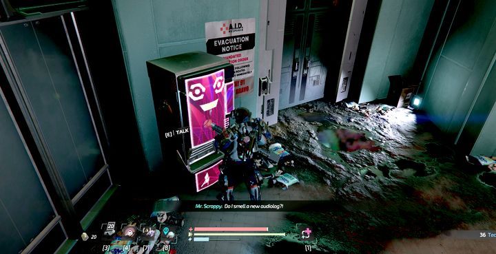 Ponadto, w Jericho Seaside Court na najwyższym piętrze, znajdziesz Pana Złomka - The Surge 2: Informacje i audiologii Złomka - nagrania, sekrety - The Surge 2 - poradnik do gry