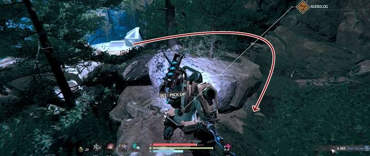 Na kamieniu za zakrętem znajdziesz nagranie - The Surge 2: Port Gideons Rock - nagrania, sekrety - The Surge 2 - poradnik do gry
