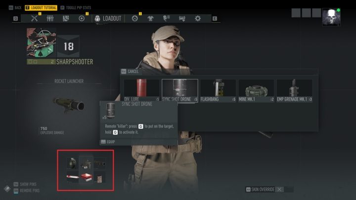 Miejsce, w którym wybrać możesz drony do strzałów synchronicznych. - Jak korzystać ze strzału synchronicznego za pomocą dronów w Breakpoint? - Tom Clancys Ghost Recon Breakpoint - poradnik do gry
