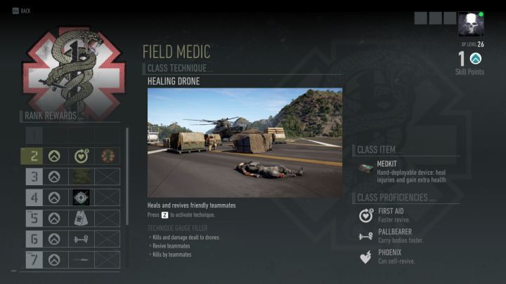 Ekran przedstawiający Sanitariusza polowego. - Sanitariusz polowy (Field Medic) w Tom Clancys Ghost Recon Breakpoint - Tom Clancys Ghost Recon Breakpoint - poradnik do gry