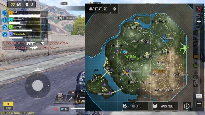Na mapie znajdziesz kilka strategicznych punktów, do których możesz się udać - Jak działa tryb battle royale w Call of Duty Mobile? - Call of Duty Mobile - poradnik do gry