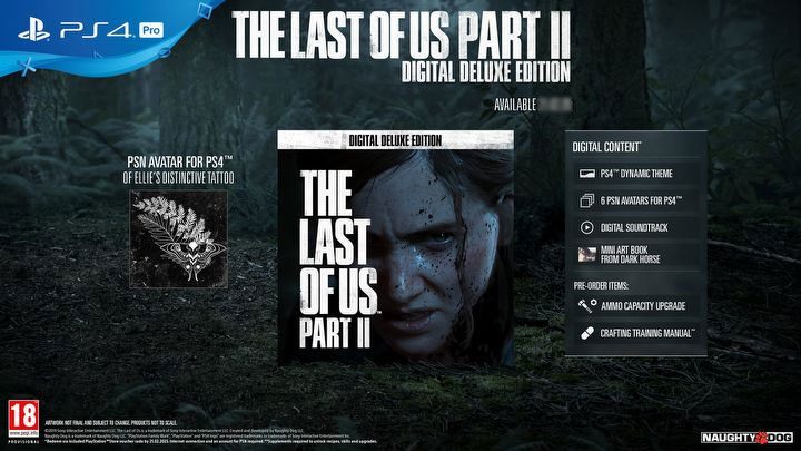 Jest ona oferowana wyłącznie w wersji cyfrowej i oprócz kopii gry zawiera - The Last of Us 2: Wersje gry - The Last of Us 2 - poradnik do gry