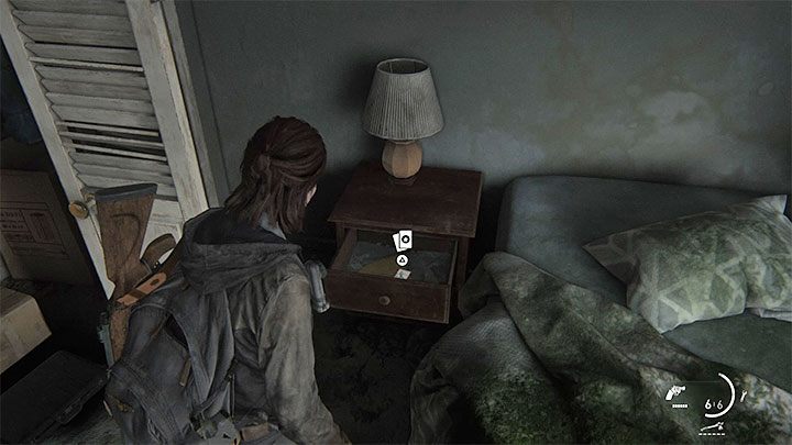Karta kolekcjonerska ukryta jest w szafe nocnej w sypialni - The Last of Us 2: Szkoła podstawowa Eastbrook Elementary sekrety, znajdźki - The Last of Us 2 - poradnik do gry