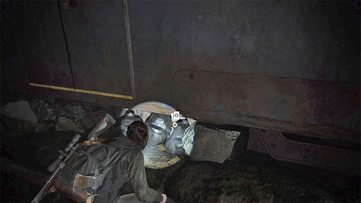 Sekret ukryty jest wśród śmieci pod jednym z wagonów - The Last of Us 2: Tunele / The Tunnels sekrety, znajdźki - The Last of Us 2 - poradnik do gry
