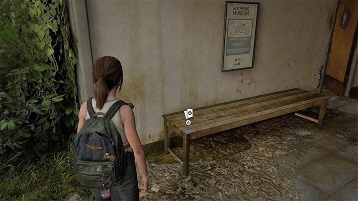 Znajdźka jest na ławce po prawej stronie - The Last of Us 2: Prezent urodzinowy / The Birthday Gift sekrety, znajdźki - The Last of Us 2 - poradnik do gry
