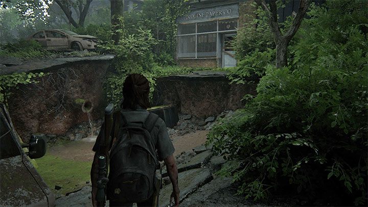 Nie idź jeszcze w stronę kawiarni, tylko skieruj się w lewo - The Last of Us 2: Hillcrest sekrety, znajdźki - The Last of Us 2 - poradnik do gry