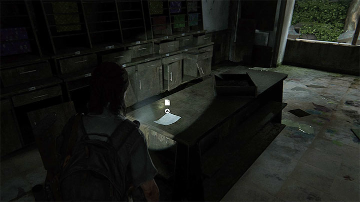 List znajdziesz w nieoświetlonym miejscu, na stole - The Last of Us 2: Hillcrest sekrety, znajdźki - The Last of Us 2 - poradnik do gry