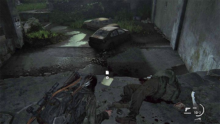 Przejdź w górę po rampie, ale uważaj na atak stalkerów - najlepiej atakować te potwory na dystans z wykorzystaniem karabinu lub pistoletu - The Last of Us 2: Droga do akwarium / Road to the Aquarium sekrety, znajdźki - The Last of Us 2 - poradnik do gry