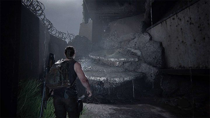 Sekret możesz znaleźć tuż po zaliczeniu pokazanej na obrazku krótkiej wspinaczki - The Last of Us 2: Wybrzeże / The Coast sekrety, znajdźki - The Last of Us 2 - poradnik do gry