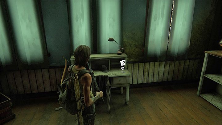 Karta leży na biurku wewnątrz budynku - The Last of Us 2: W głąb lądu / Pushing Inland sekrety, znajdźki - The Last of Us 2 - poradnik do gry