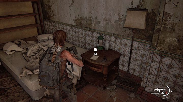 Dokument znajdziesz na stoliku na piętrze, obok materaca - The Last of Us 2: Kurort / The Resort sekrety, znajdźki - The Last of Us 2 - poradnik do gry