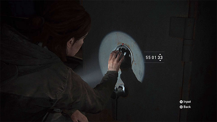 Kod do sejfu to 6 ostatnich cyfr z numeru telefonu: 55-01-33 - The Last of Us 2: Seattle, dzień 1 Ellie - sejfy, kody - The Last of Us 2 - poradnik do gry