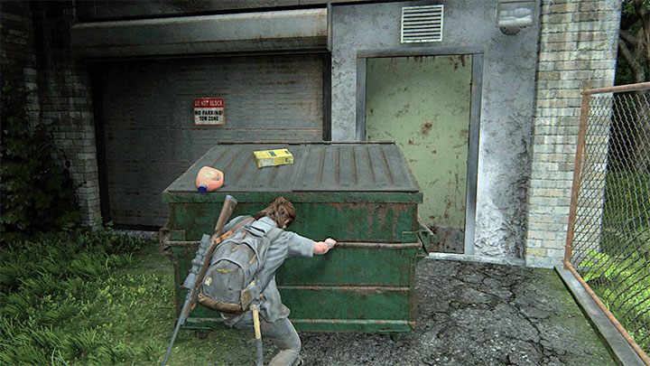 Wejście do warsztatu tarasuje kontener i nie jest to dziełem przypadku, gdyż w środku przebywa grupa zarażonych - The Last of Us 2: Seattle, dzień 2 Ellie - sejfy, kody - The Last of Us 2 - poradnik do gry