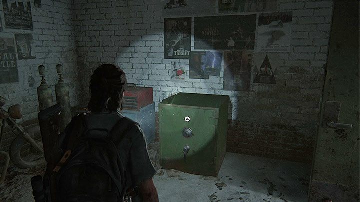 Sejf jest wewnątrz budynku warsztatu - The Last of Us 2: Seattle, dzień 2 Ellie - sejfy, kody - The Last of Us 2 - poradnik do gry
