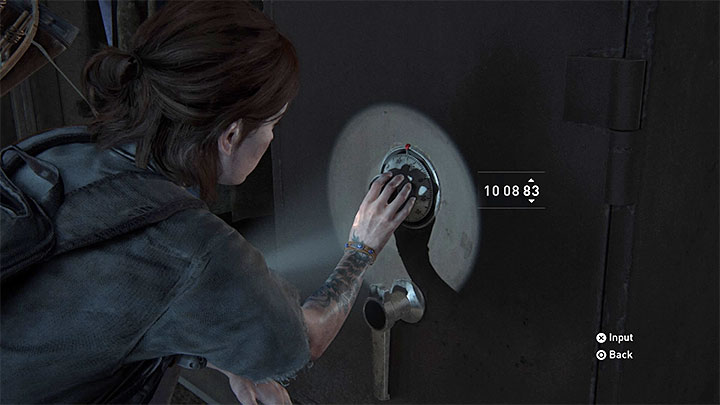 Kod do sejfu to data ślubu w oparciu o amerykański system zapisywania dat: 10-08-83 (8 października 1983 roku) - The Last of Us 2: Seattle, dzień 2 Ellie - sejfy, kody - The Last of Us 2 - poradnik do gry