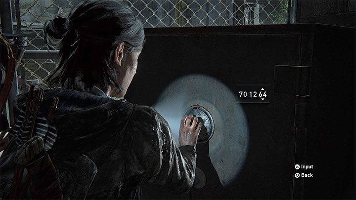 Znajdziesz tu sejf - kod do sejfu to 70-12-64 - The Last of Us 2: Seattle, dzień 3 Ellie - sejfy, kody - The Last of Us 2 - poradnik do gry
