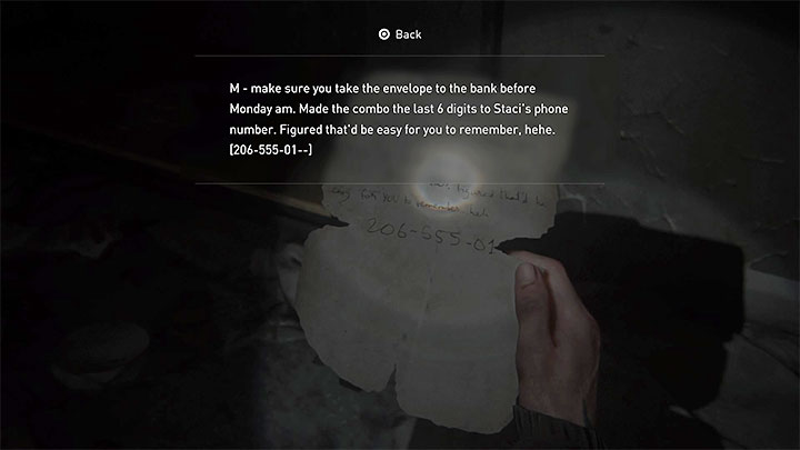 Nie możesz od razu sprawdzić zawartości każdego sejfu, gdyż musisz najpierw ustalić kombinację do jego otwarcia - The Last of Us 2: Sejfy - kody, kombinacje i informacje ogólne - The Last of Us 2 - poradnik do gry