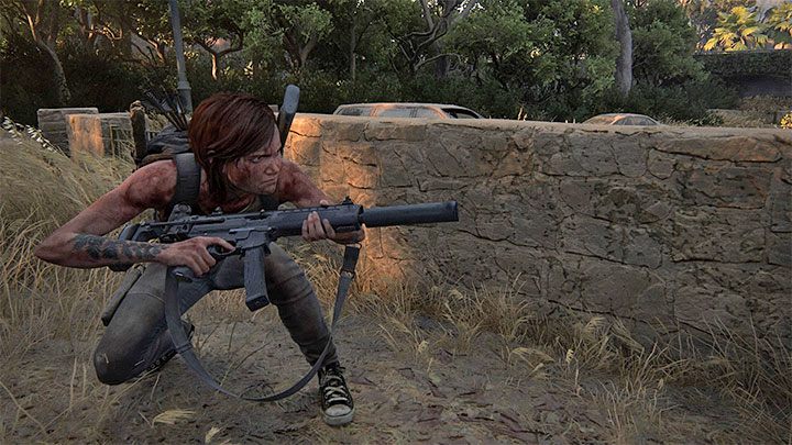 W trakcie rozgrywania finałowego rozdziału Santa Barbara Ellie automatycznie wejdzie w posiadanie ostatniej broni palnej - wyciszonego pistoletu maszynowego (Silenced Submachine Gun) - The Last of Us 2: Jak zdobyć i zainstalować tłumik? - The Last of Us 2 - poradnik do gry