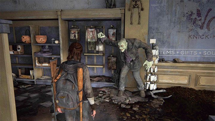 Wirus w świecie gry The Last of Us zaczął rozprzestrzeniać się pod koniec września 2013 roku i nieprzypadkowo w grze odwiedza się liczne sklepy wystrojone na święto Halloween obchodzone 31 października - The Last of Us 2: Easter-eggi - rozdziały Ellie - The Last of Us 2 - poradnik do gry