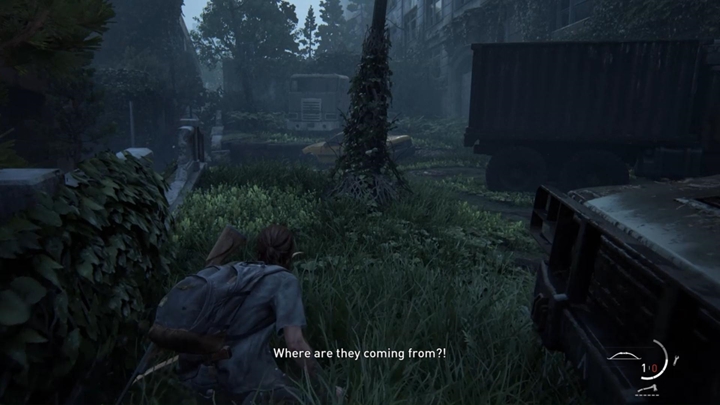 Przejdź dalej, a po chwili natkniesz się na kolejną grupkę seraphitów - The Last of Us 2: W poszukiwaniu Nory - solucja, opis przejścia - The Last of Us 2 - poradnik do gry