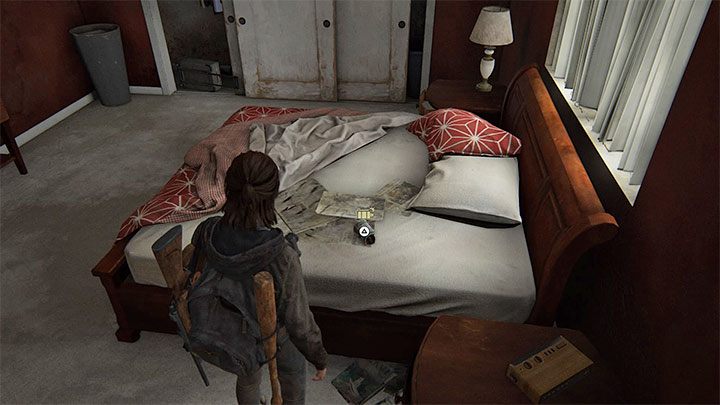 Pierwszą minę-pułapkę znajdziesz na łóżku w sypialni, wewnątrz eksplorowanego mieszkania - The Last of Us 2: Crafting - lista przedmiotów do wytworzenia - The Last of Us 2 - poradnik do gry