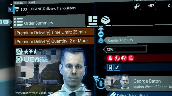 Dostawy premium stawiają zawsze większe wyzwania i przykładowe różnice pomiędzy normalnym poziomem trudności i poziomem trudności dostawy premium prezentują powyższe obrazki - Co to są dostawy premium w Death Stranding? - Death Stranding - poradnik do gry