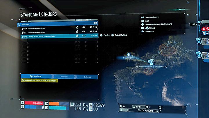 Zlecenia standardowe możesz odbierać przy tych samych terminalach, które wyświetlają również zlecenia dla Sama (misje fabularne gry) - Zlecenia standardowe | Death Stranding - Death Stranding - poradnik do gry