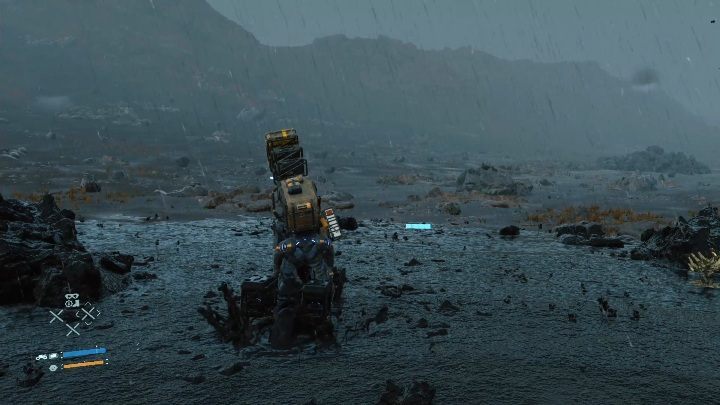 W pewnym momencie twoja postać może zatrzymać się, ponieważ BB wykryje zagrożenie w okolicy - Death Stranding: Rozdział 4 - Unger | Opis przejścia, solucja - Death Stranding - poradnik do gry