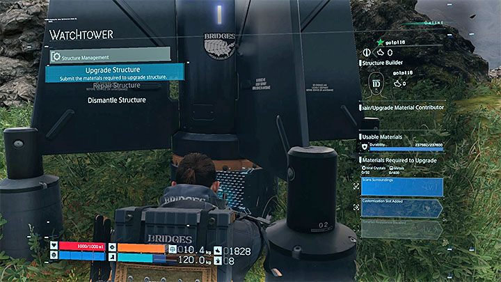 Po postawieniu danej konstrukcji możesz przede wszystkim zacząć z niej korzystać - Stawianie konstrukcji | Death Stranding - Death Stranding - poradnik do gry