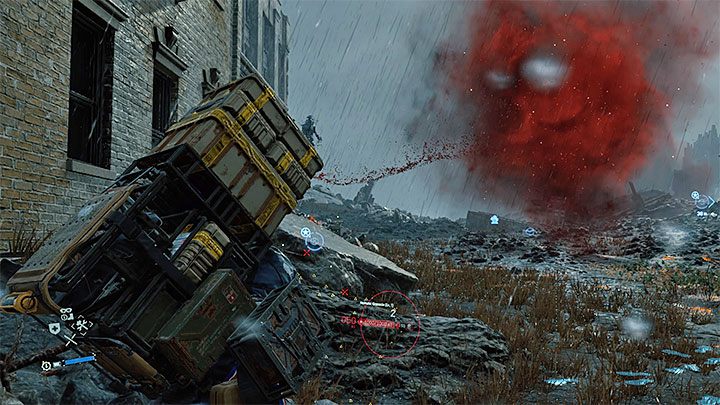 Po zlokalizowaniu jakiegoś wynurzonego możesz zapragnąć zaatakować potwora, ale Sam jest początkowo na przegranej pozycji, gdyż jest bezbronny - Porady na start do Death Stranding - Death Stranding - poradnik do gry