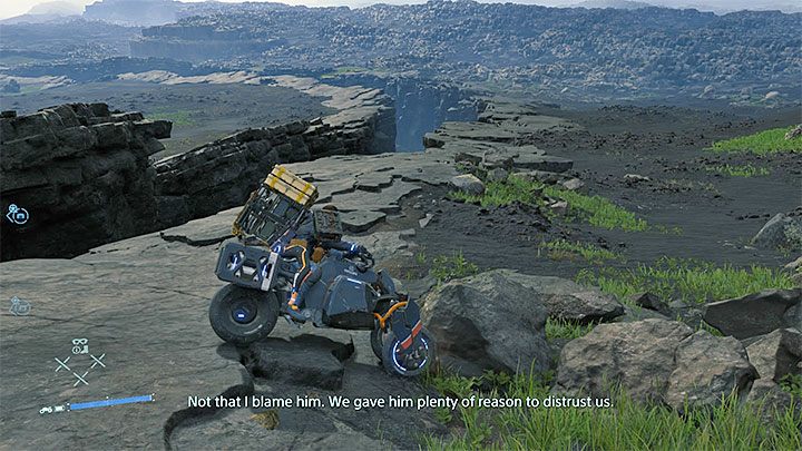 W Death Stranding odwiedza się dużo terenów górzystych i oznacza to, że oprócz długich wspinaczek bohater musi też uważać na miejsca, w których można zaliczyć upadek z dużej wysokości - Porady na start do Death Stranding - Death Stranding - poradnik do gry