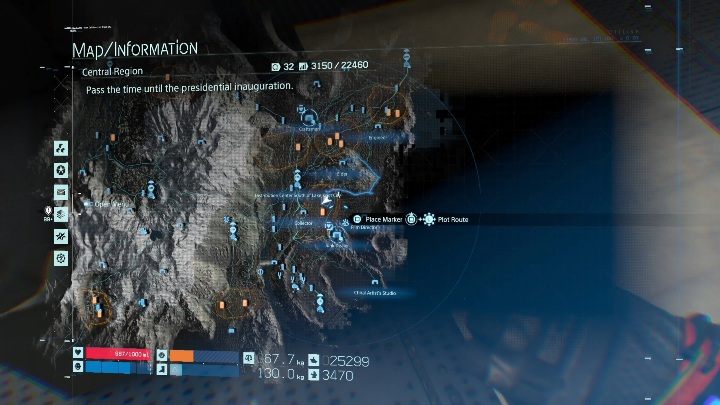 Trzydziesty czwarty nośnik pamięci znajdziesz idąc na południe od Węzła Jeziornego (Lake Knot City) - Nośniki pamięci | Sekrety, znajdźki w Death Stranding - Death Stranding - poradnik do gry