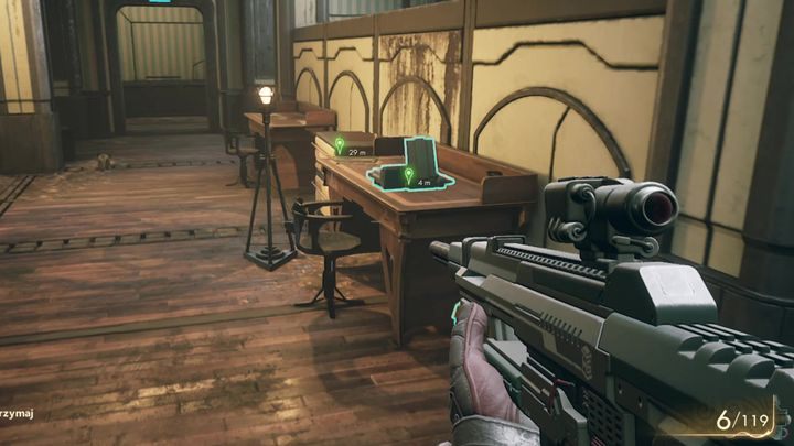 Książka znajduje się natomiast na piętrze, do którego prowadzą schody z sali z okazami lokalnych gatunków - Przerażony mechanik | Misja poboczna w The Outer Worlds - The Outer Worlds - poradnik do gry