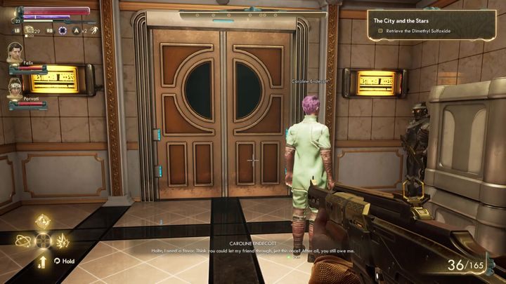 Następnie udaj się na piętno i budynku i porozmawiaj z autorką wiadomości - Miasto i gwiazdy | Solucja The Outer Worlds - The Outer Worlds - poradnik do gry