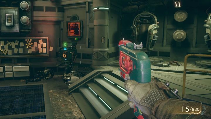 Teraz możesz podejść do terminalu znajdującego się w rogu pomieszczenia - Daleko stąd | Solucja The Outer Worlds - The Outer Worlds - poradnik do gry