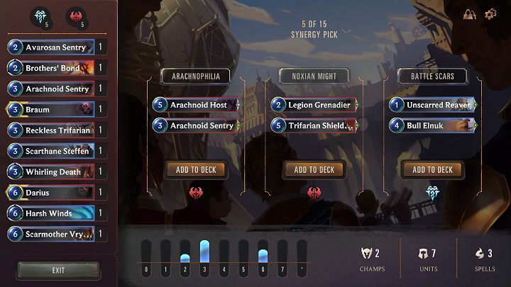 W odróżnieniu od rund wyboru Bohaterów, Synergy Pick i Wild Pick zostały ograniczone do zestawu 2 kart - Ekspedycje - Tryby rozgrywki w - Legends of Runeterra - poradnik do gry