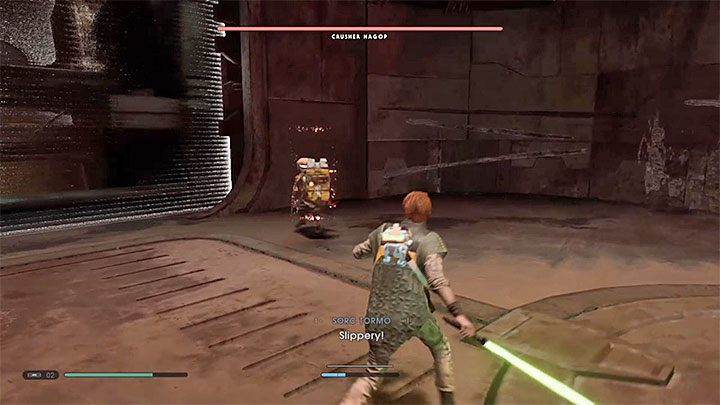 Do drugiej części bitwy awansujesz po tym jak rozprawisz się ze wszystkimi potworami - Crusher Hagop - walki na arenie | Boss w Jedi Upadły Zakon / Fallen Order - Star Wars Jedi Fallen Order - poradnik do gry