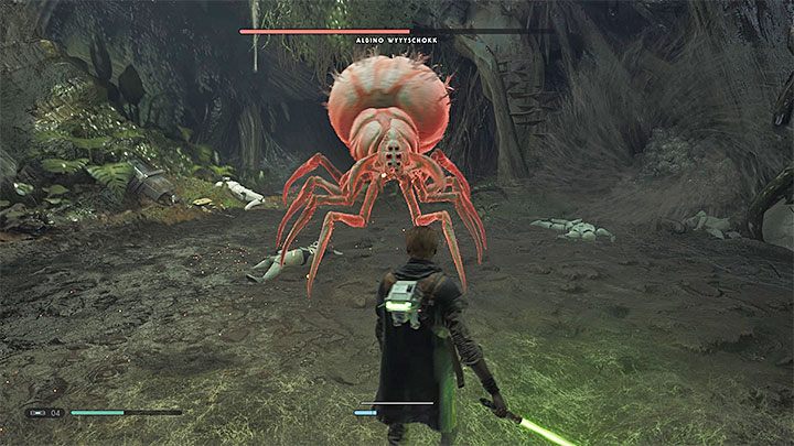 Boss stosuje takze ataki w walce wręcz - Albino Wyyyschokk (planeta Kashyyyk) | Boss w Jedi Upadły Zakon / Fallen Order - Star Wars Jedi Fallen Order - poradnik do gry