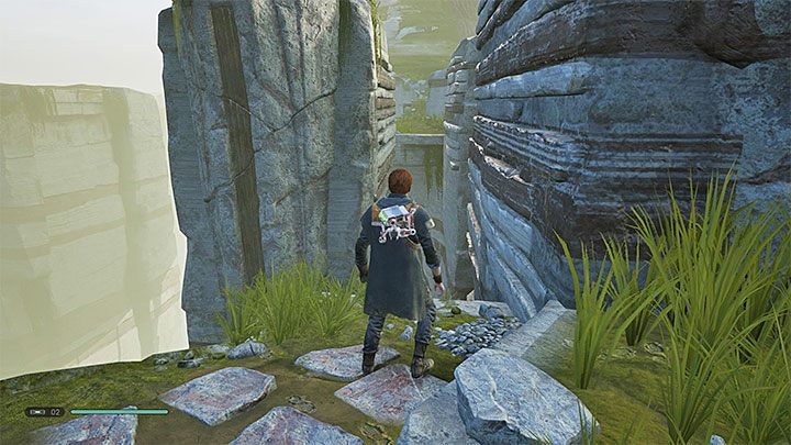Zerknij na holomapę - celem podróży jest obszar oznaczony na zielono - Rozdział 1 Bogano - solucja Jedi Upadły zakon / Fallen Order - Star Wars Jedi Fallen Order - poradnik do gry
