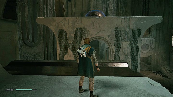 Zaczekaj aż podróżująca trzecia sfera zostanie katapultowana i aż znajdzie się przed bohaterem - Rozdział 2 Grobowiec Eilram - solucja Jedi Upadły zakon / Fallen Order - Star Wars Jedi Fallen Order - poradnik do gry