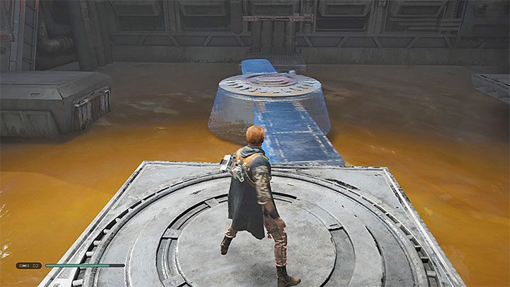 Podobnie dotrzesz do obracającego się mechanizmu, ale tym razem z innej strony - Rozdział 3 Kashyyyk - solucja Jedi Upadły zakon / Fallen Order - Star Wars Jedi Fallen Order - poradnik do gry