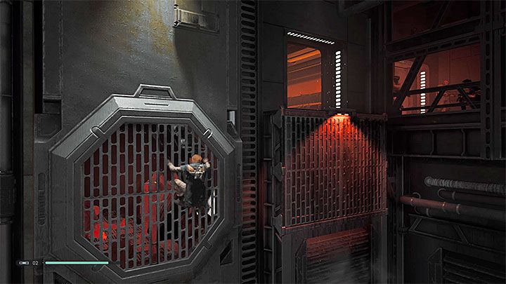 Podejdź do ściany i doskocz do krat przy klatkach, w których więzieni są wookiee - Rozdział 3 Kashyyyk - solucja Jedi Upadły zakon / Fallen Order - Star Wars Jedi Fallen Order - poradnik do gry