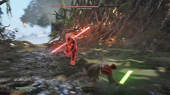 O wiele poważniejszym nowym atakiem Dziewiątej Siostry jest czerwona szarża - Rozdział 4 Dziewiąta Siostra i opuszczenie Kashyyyk - solucja Jedi Upadły zakon - Star Wars Jedi Fallen Order - poradnik do gry