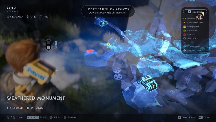 Scomp Link - w Weathered Monument (Zeffo) jest stół warsztatowy z ulepszeniem - Jak odblokowywać zamknięte przejścia w Jedi Upadły Zakon? - Star Wars Jedi Fallen Order - poradnik do gry