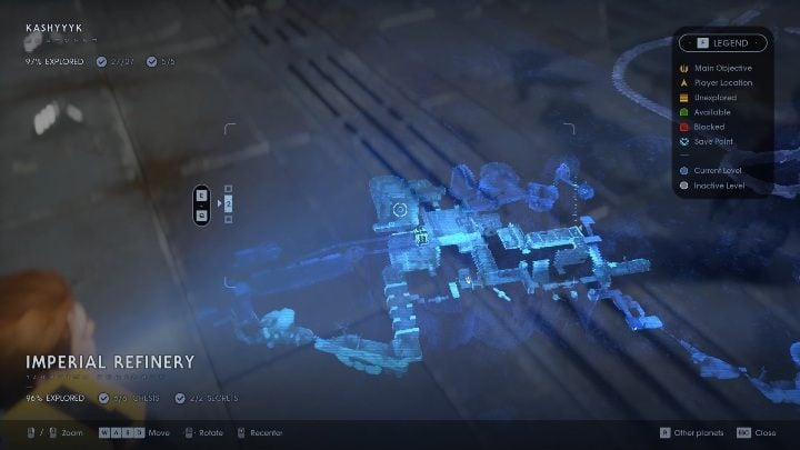 Część mapy: Imperial Refinery - Nasiona w Jedi Upadły zakon / Fallen Order - Star Wars Jedi Fallen Order - poradnik do gry