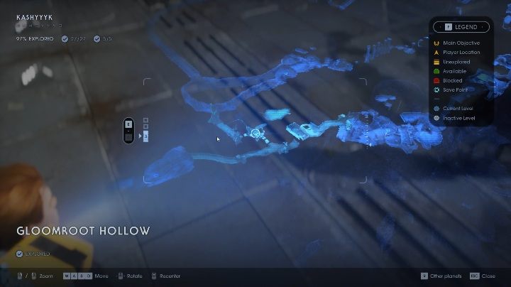 Część mapy: Gloomroot Hollow - Nasiona w Jedi Upadły zakon / Fallen Order - Star Wars Jedi Fallen Order - poradnik do gry