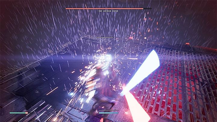 Okazji do atakowania Drugiej Siostry szukaj po każdym udanym uniku - Druga Siostra (prolog) | Boss w Jedi Upadły Zakon / Fallen Order - Star Wars Jedi Fallen Order - poradnik do gry