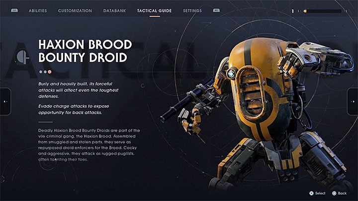3) Haxion Brood Bounty Droid - To silnie opancerzony droid, który dysponuje atakami do walki wręcz oraz do walki na dystans - Łowcy nagród w Jedi Upadły Zakon / Fallen Order - Star Wars Jedi Fallen Order - poradnik do gry